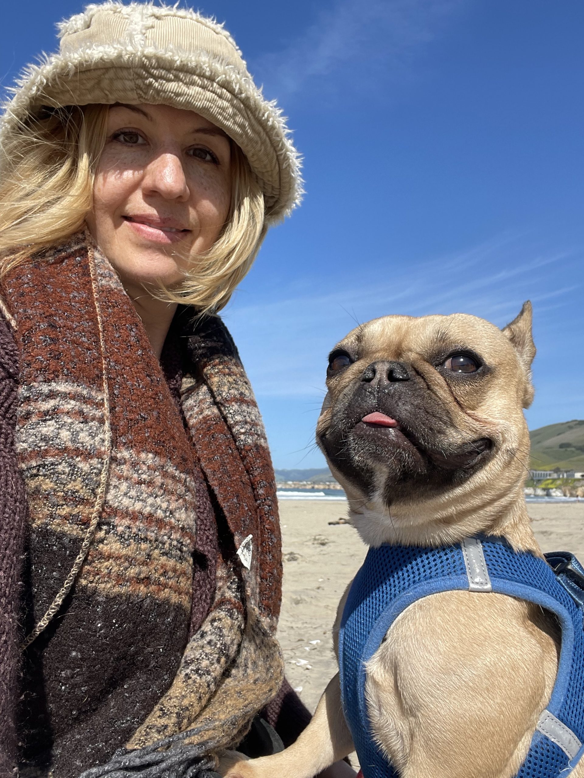 Rosie and Emerald Thunder at the Beach